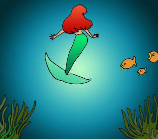Anniversaire La mer et la petite sirène