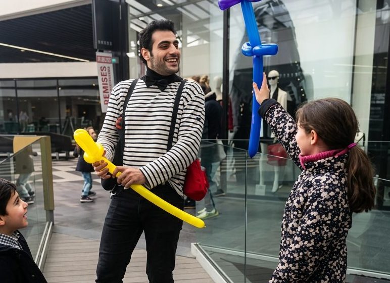 sculpture sur ballon animation centre commercial